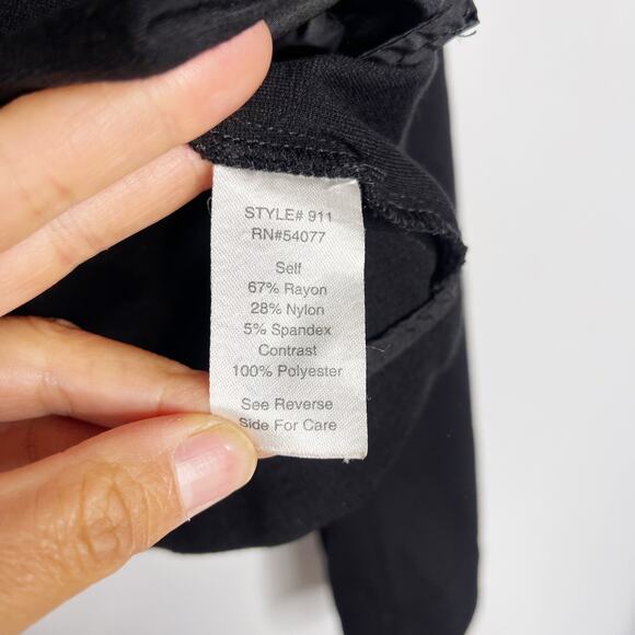 CAbi Medium M Black Absolute Ruffle Knit Blazer Jacket Single Button Style #911 - Picture 7 of 9